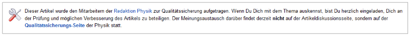WIKIPEDIA Mitteilung